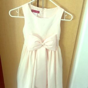 Girls Pink Bow Dress